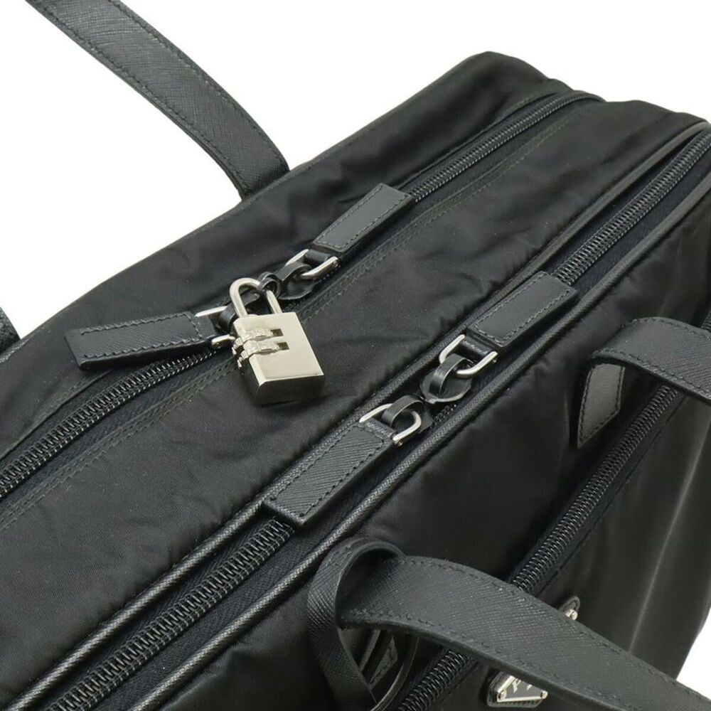 Prada Nylon Leather Triangle Logo Briefcase - Picture 5 of 9